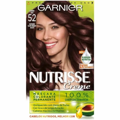Tinta de Cabelo Permanente Nutrisse Creme 52 Marrom Açaí