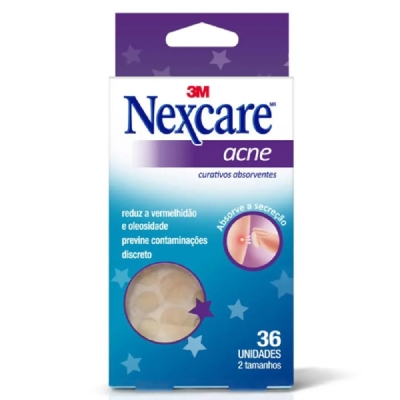 Curativo Absorvente para Acne Nexcare 36 Unidades