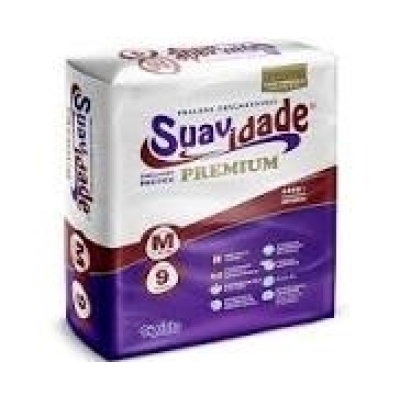 Fralda Suavidade Premium M 9 unidades 