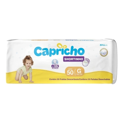 Fralda Infantil Shortinho Capricho Roupinha Hiper G 50 Unidades