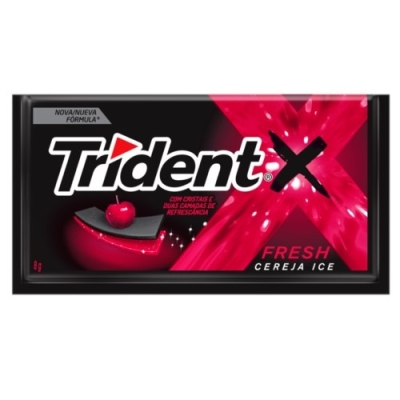 Goma de Mascar Trident Sem Açúcar Fresh Cereja Ice 8g 