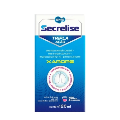Secrelise 0,4mg/ml + 4mg/ml + 6mg/ml Ems Xarope 120ml