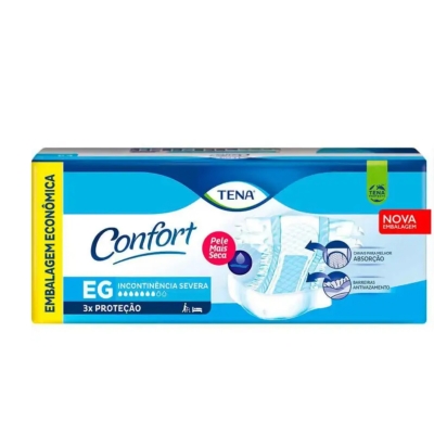 Fralda Geriátrica Unissex Tena Confort EG Absorção Intensa 18 unidades