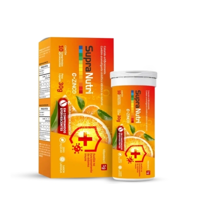 Suplemento Alimentar SupraNutri C + Zinco 10 Comprimidos Efervescentes 