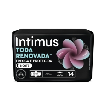 Absorvente Intimus Noturno Toda Renovada Suave com Abas com 14 unidades