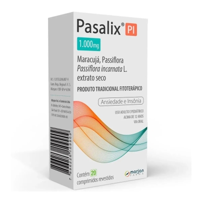 Pasalix PI Passiflora Incarnata L.1000mg 20 Comprimidos