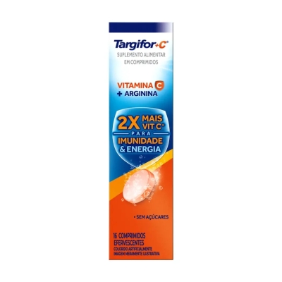 Vitamina C + Arginina Efervescente Targifor+C 16 Comprimidos