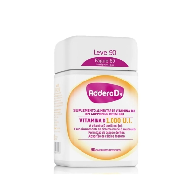 Vitamina D 1.000UI Addera D3 90 Comprimidos