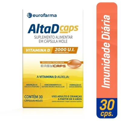 Vitamina D 2.000UI AltaD Caps 30 Cápsulas