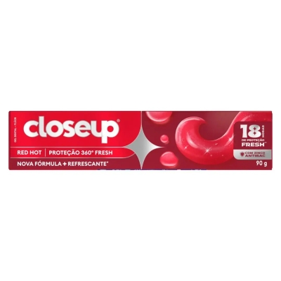 Gel Dental Closeup Proteção 360° Fresh Red Hot 90g