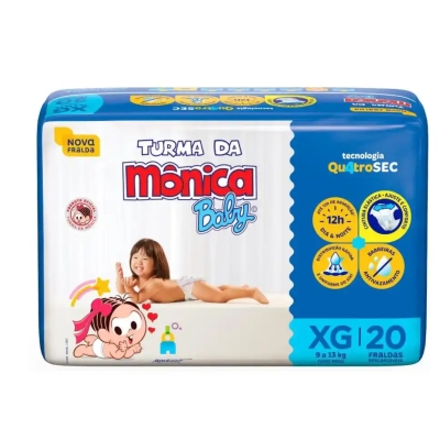 Fralda Turma Da Monica Jumbo XG 20 Unidades 