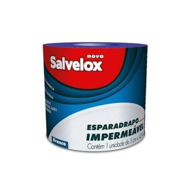 Esparadrapo Impermeável Salvelox Branco 5.0cmx4.5mts