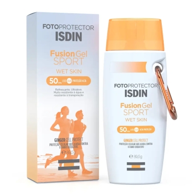 Protetor Solar Isdin Fotoprotector Fusion Gel Sport Wet Skin FPS 50 89,5g
