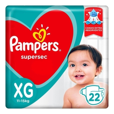 Fr pampers supersec pacotao xg 22 un