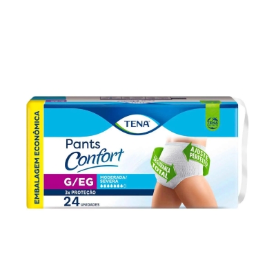 Roupa Íntima Descartável Unissex Tena Pants Confort G/EG 24 unidades