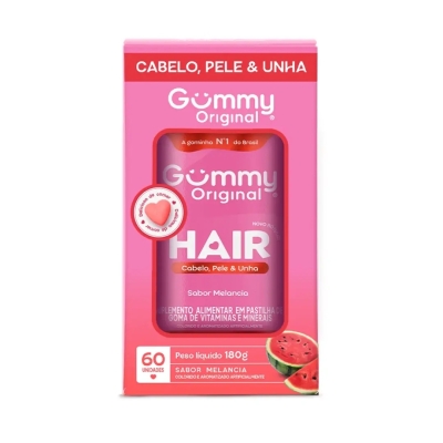 Suplemento Alimentar Gummy Hair Vitamin Melancia 60 Unidades 
