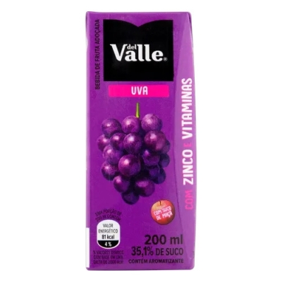 Bebida Adoçada Uva Del Valle Nutri 200ml