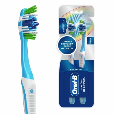Escova de Dente Oral-B Complete 5 Ações de Limpeza Macia N°40 com 2 Unidades