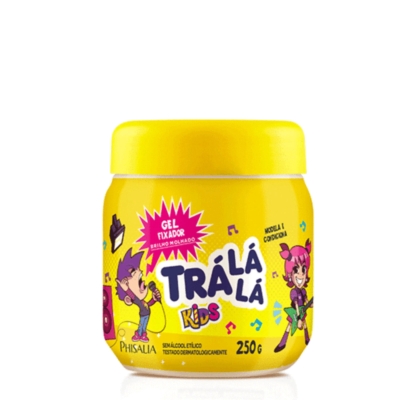 Gel Fixador Infantil Trá Lá Lá Kids Modela e Condiciona Brilho Molhado 250g