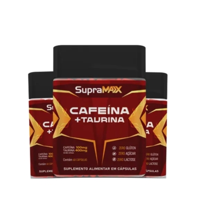 SupraMaxx Cafeína+Taurina 60 Cápsulas 