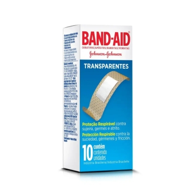 Band-Aid Curativos Transparentes 10 Unidades