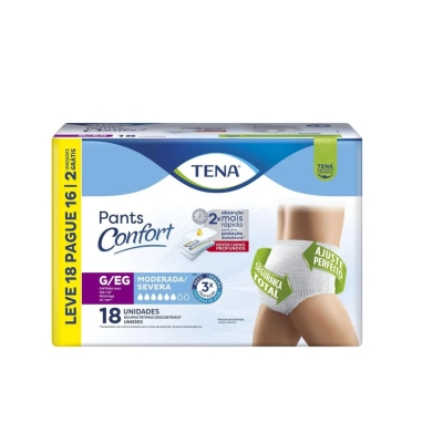 Roupa Íntima Tena Pants Confort G/EG 18 Unidades