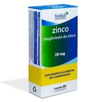 Zinco 20mg 30 Comprimidos Biolab