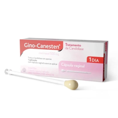 Gino Canesten Cápsula Vaginal 500mg - 1 Unidade + 1 Aplicador