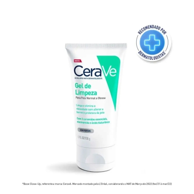 Gel de Limpeza Facial CeraVe Pele Normal a Oleosa Sem Perfume 150g