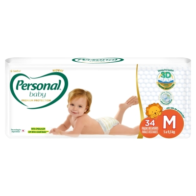 Fralda Personal Baby Premium Protection M 34 Unidades