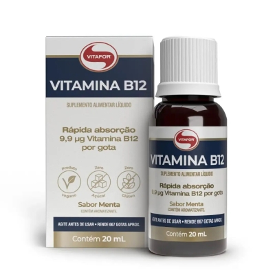 Vitamina B12 Vitafor Menta Gotas 20ml