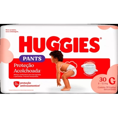Fralda Pants Huggies Proteção Acolchoada Tamanho G 30 Unidades 