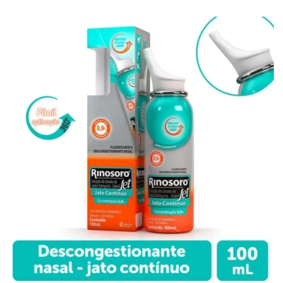 Rinosoro Jet 0,9% Descongestionante Spray Jato Contínuo 100ml