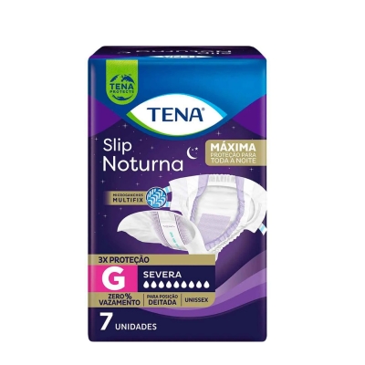 Fralda Geriátrica Unissex Tena Slip Noturna G Absorção Intensa 7 unidades