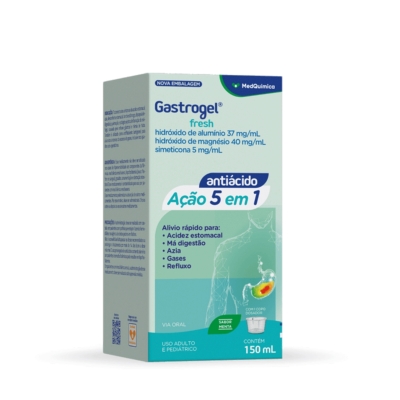 Gastrogel Fresh Hidróxido de Alumínio + Hidróxido de Magnésio + Simeticona Suspensão Oral 150ml