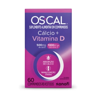 Cálcio 500mg + Vitamina D 1000UI Os-Cal D 60 Comprimidos
