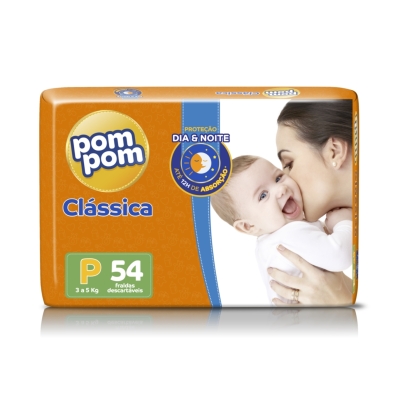 Fralda Pom Pom Classica Mega P 54 Unidades