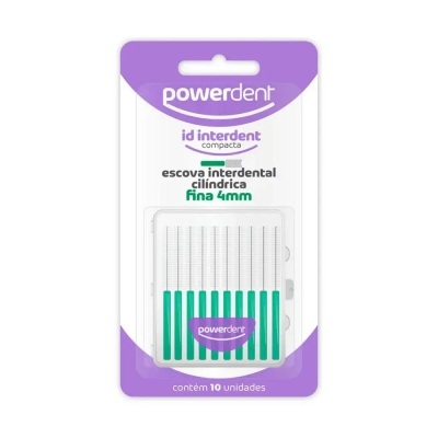 Escova Interdental Cilíndrica Powerdent Fina 4mm