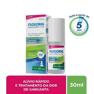 Spray para Garganta Flogoral Sabor Menta 30ml