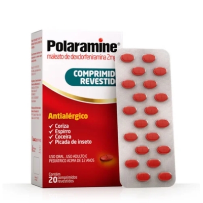 Polaramine Maleato de Dexclorfeniramina 2mg 20 Comprimidos