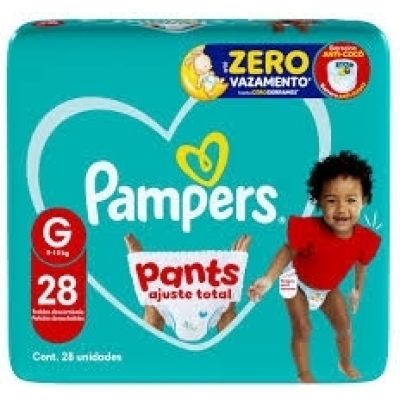 Fralda Pampers Pants Ajuste Total Mega G 28 Unidades