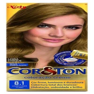 Tint cor e ton 8.1 louro cinza claro