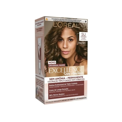 Tinta de Cabelo Permanente Imédia Excellence L'Oréal Paris Sem Amônia - 5U Castanho Claro Universal