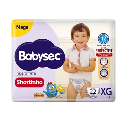 Fralda Babysec Galinha Pintadinha Shortinho Mega XG 22 Unidades 