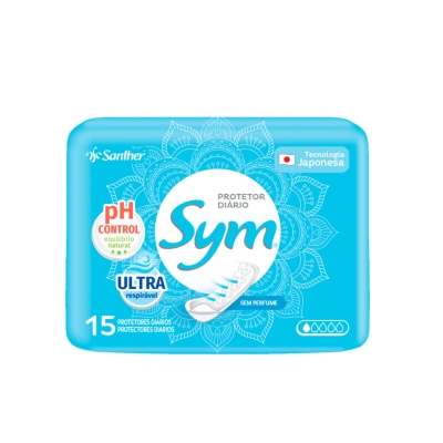 Absorvente Sym Protetor Diario Sem Perfume 15 Unidades