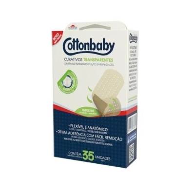 Curativo Cottonbaby Transparente 35 Unidades
