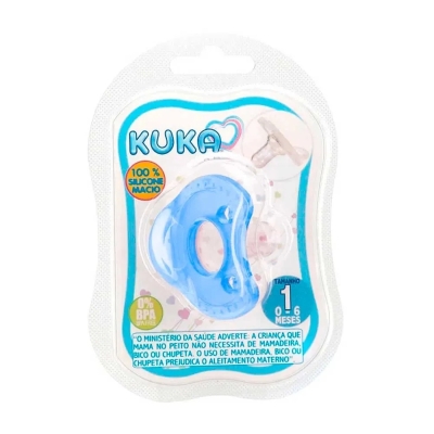 Chupeta Kuka Soft Comfort Redondo 2902 Tamanho 1 Azul - 1 unidade