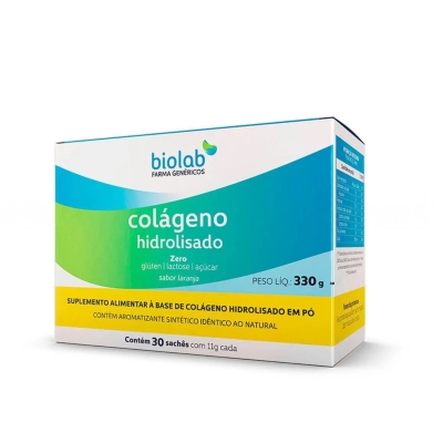 Colágeno Hidrolisado em Pó Biolab 30 sachês de 11g cada