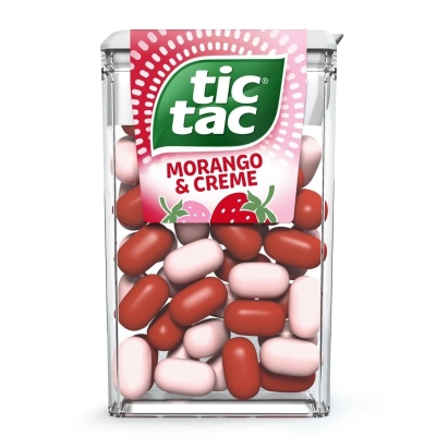 Tic Tac Pastilhas Sabor Morango e Creme 14,5g