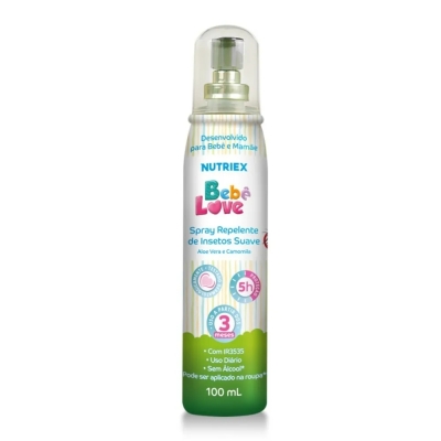 Repelente Spray de Insetos Suave Nutriex Bebê Love 100ml
